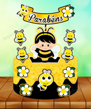 Abelhinha - Arquivo Digital Topo de Bolo - Mod 03