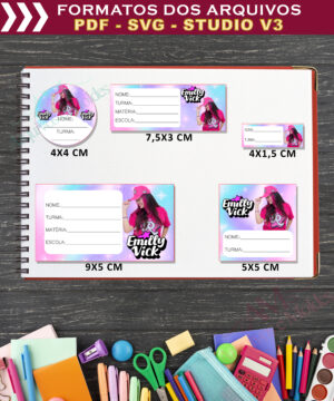 Etiqueta Escolar Emilly Vick Mod 01