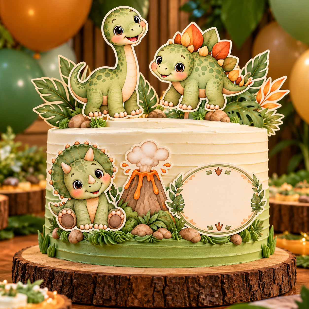 Topo de Bolo Dinossauro Baby – Mod. 02 PNG-2