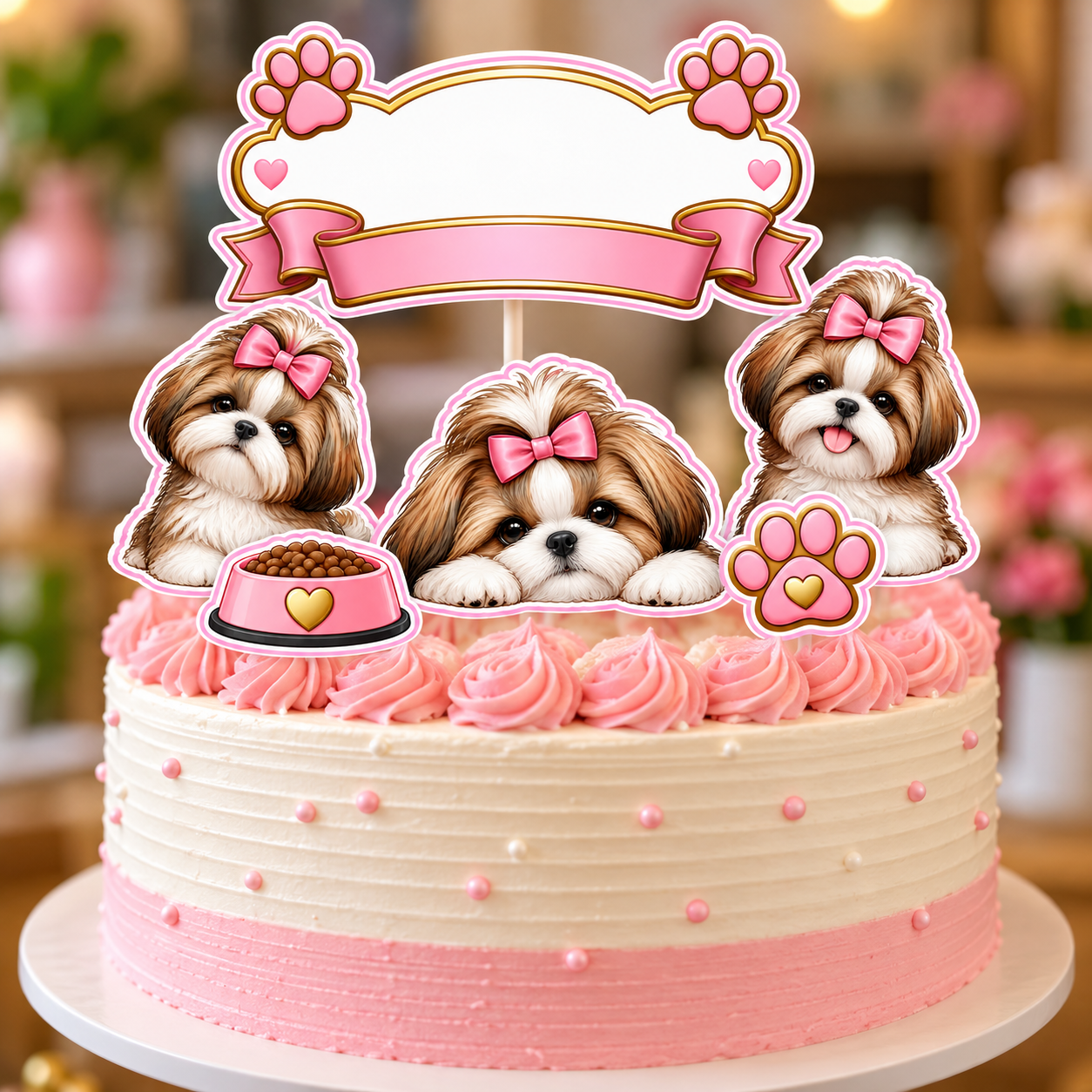 Topo de Bolo Shih Tzu – Mod. 01 PNG