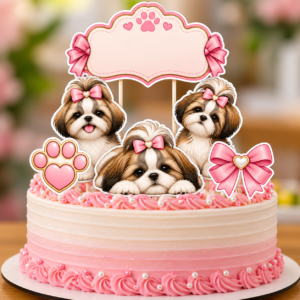 Topo de Bolo Shih Tzu – Mod. 02 PNG