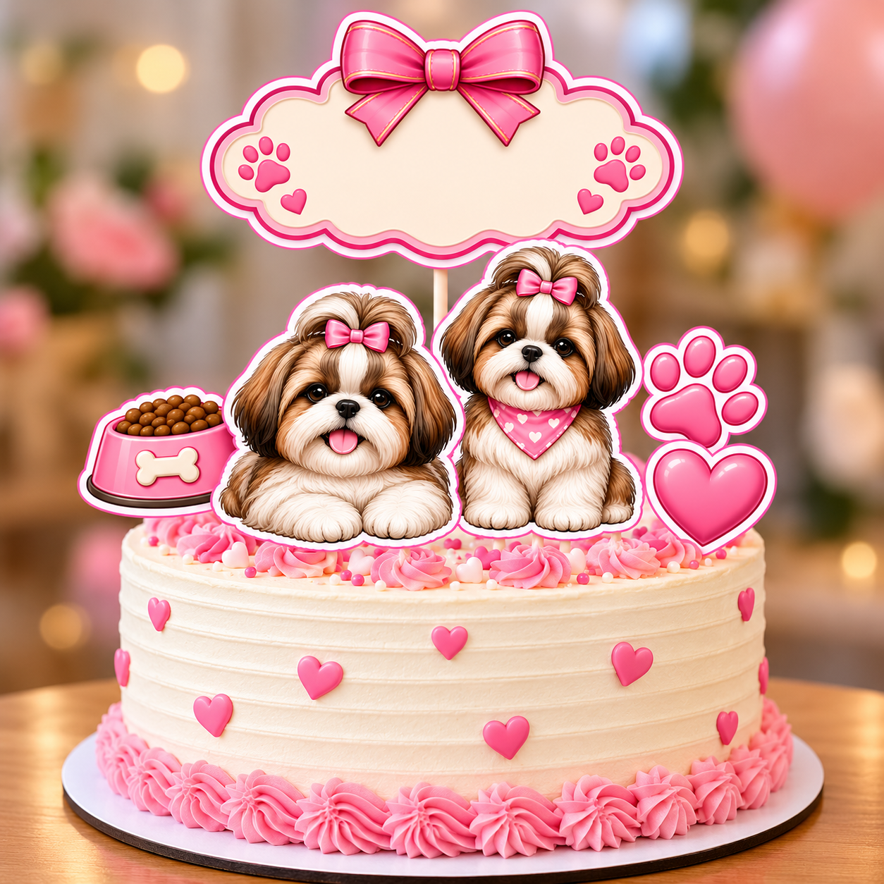 Topo de Bolo Shih Tzu – Mod. 03 PNG