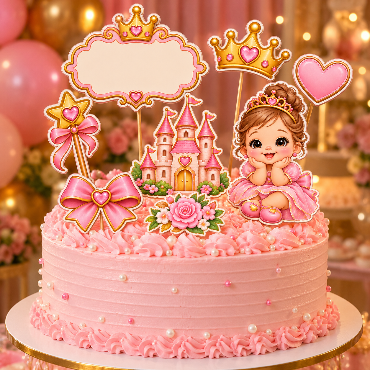 Topo de Bolo Princesa Baby – Mod. 01 PNG